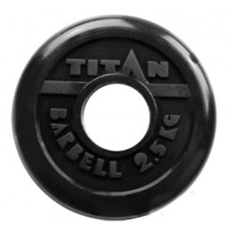 Диск обрезиненный 2,5 кг, диаметр 51 мм, TITAN