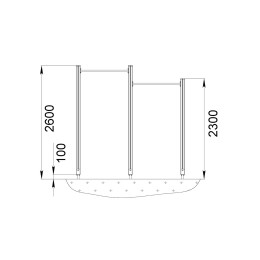 Спортивный комплекс № 7 турники разной высоты