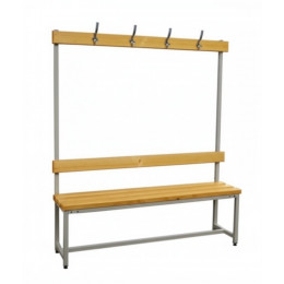 Скамейка с вешалкой для раздевалки 1 метр